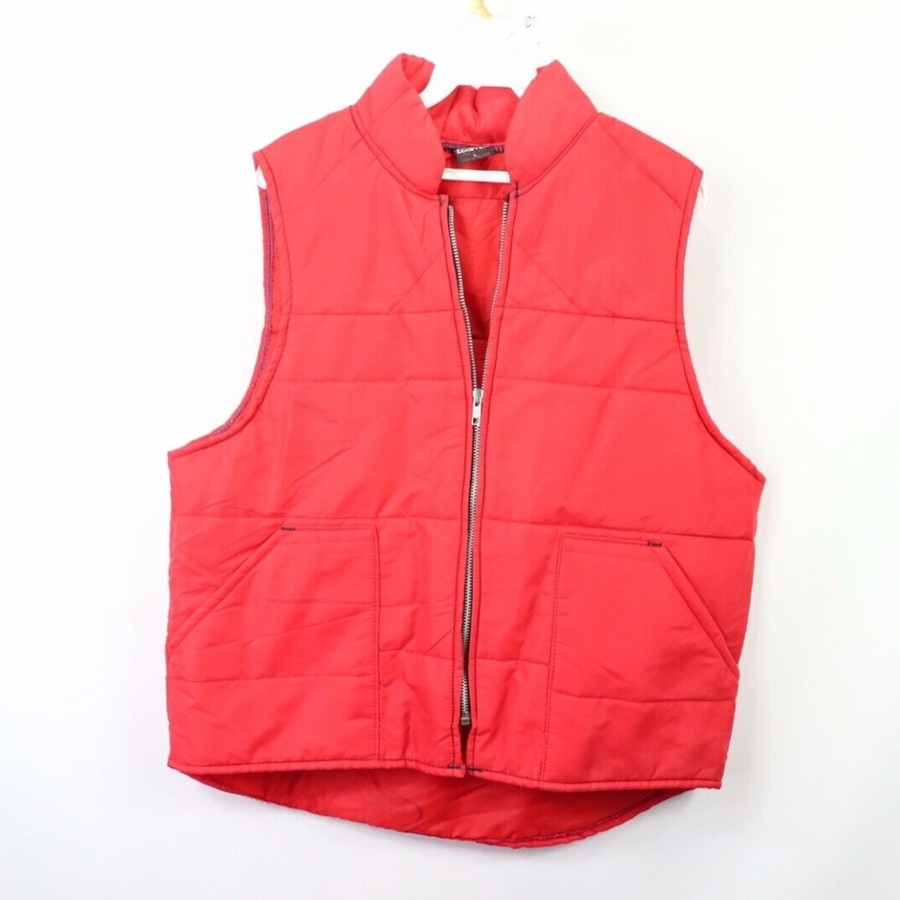 Vintage 90s Full Zip Outdoor Puffer Vest Jacket
